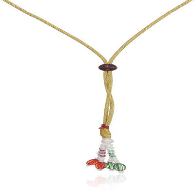 Estele 24 Kt Gold Plated Kundan Beaded Flower Necklace Set with Earrings for women