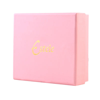 Estele - Rose Gold Plated Stud Earrings Combo For Girls & Women(WHITE,PURPLE,BLACK)