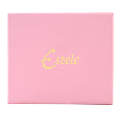 Estele Rhodium Plated Pink Blossom String Tennis Bracelet for women