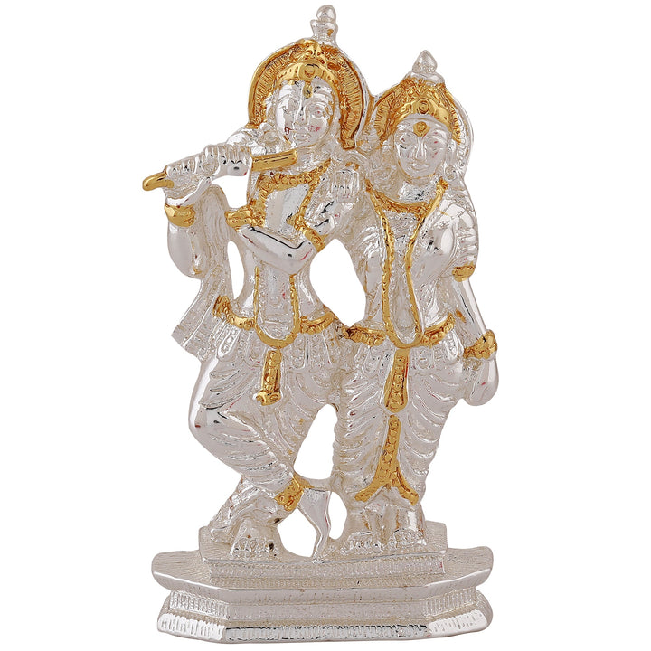 Estele Gold - Rhodium Plated Devotional Shree Radha Krishna Idol