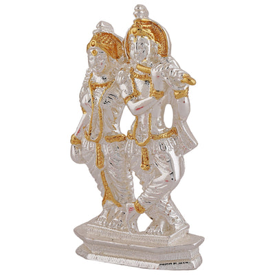 Estele Gold - Rhodium Plated Devotional Shree Radha Krishna Idol