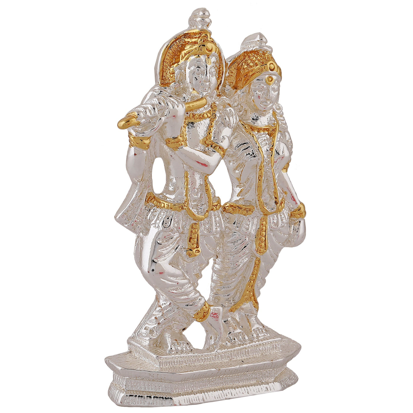 Estele Gold - Rhodium Plated Devotional Shree Radha Krishna Idol