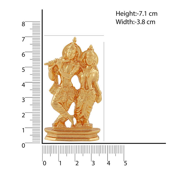 Estele Gold Plated Devotional Shree Radha Krishna Idol