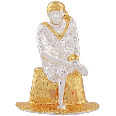 Estele Gold & Rhodium Plated Divine Lord Sai Baba Idol
