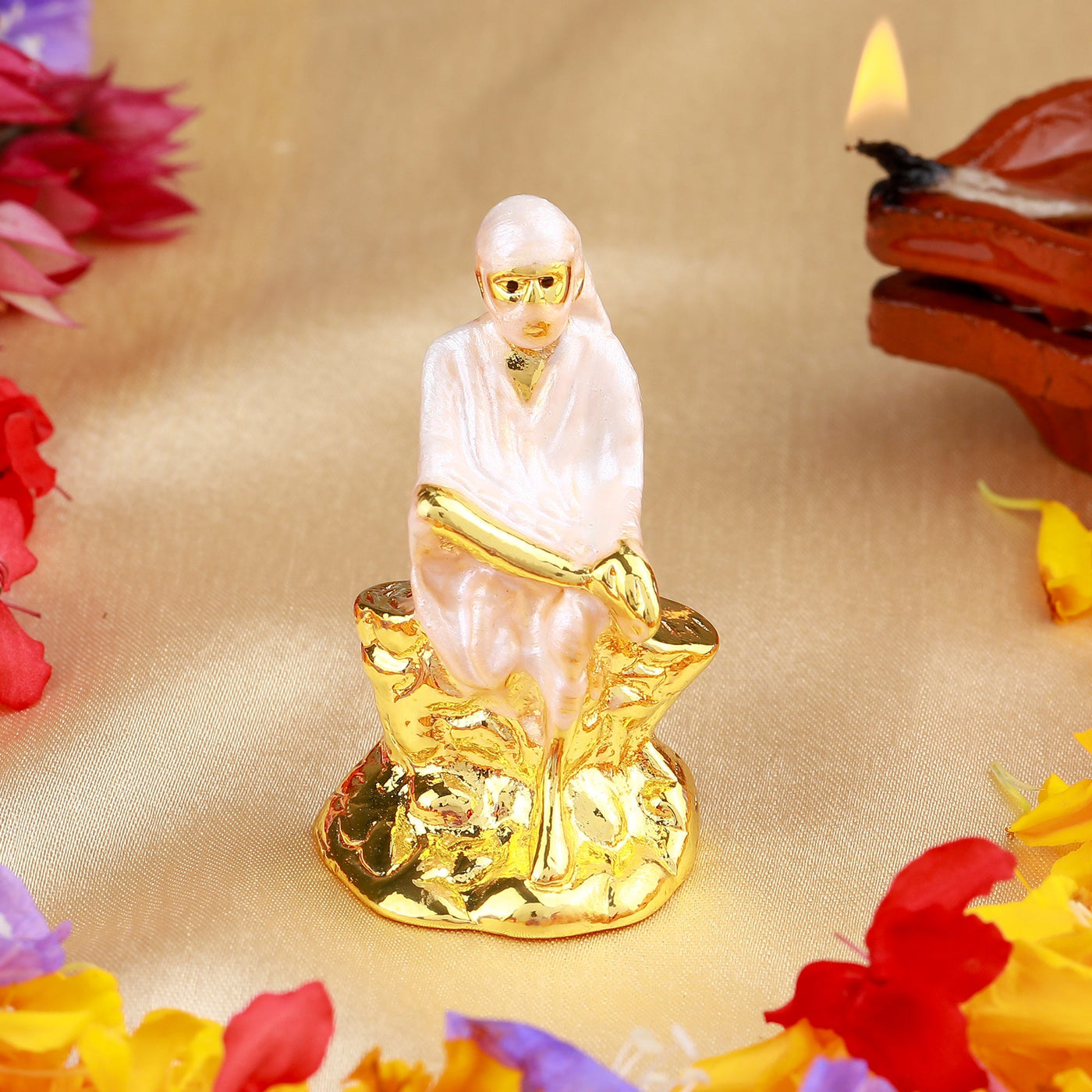 Estele Gold Plated Lord Shirdi Sai Baba Idol