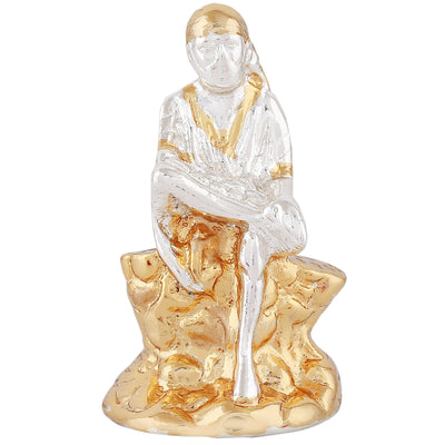 Estele Gold & Rhodium Plated Lord Shirdi Sai Baba Idol