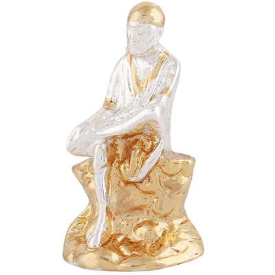 Estele Gold & Rhodium Plated Lord Shirdi Sai Baba Idol