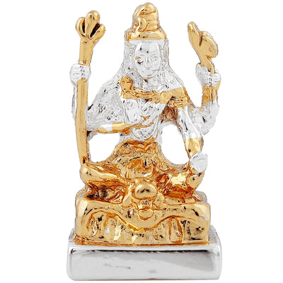 Estele Gold & Rhodium Plated Spiritual Lord Shiva Idol
