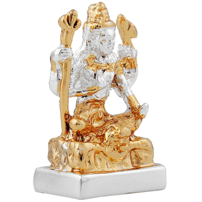 Estele Gold & Rhodium Plated Spiritual Lord Shiva Idol