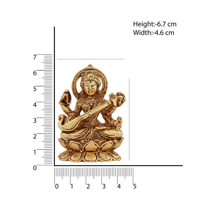 Estele Gold Plated Glorified Maa Saraswathi Idol