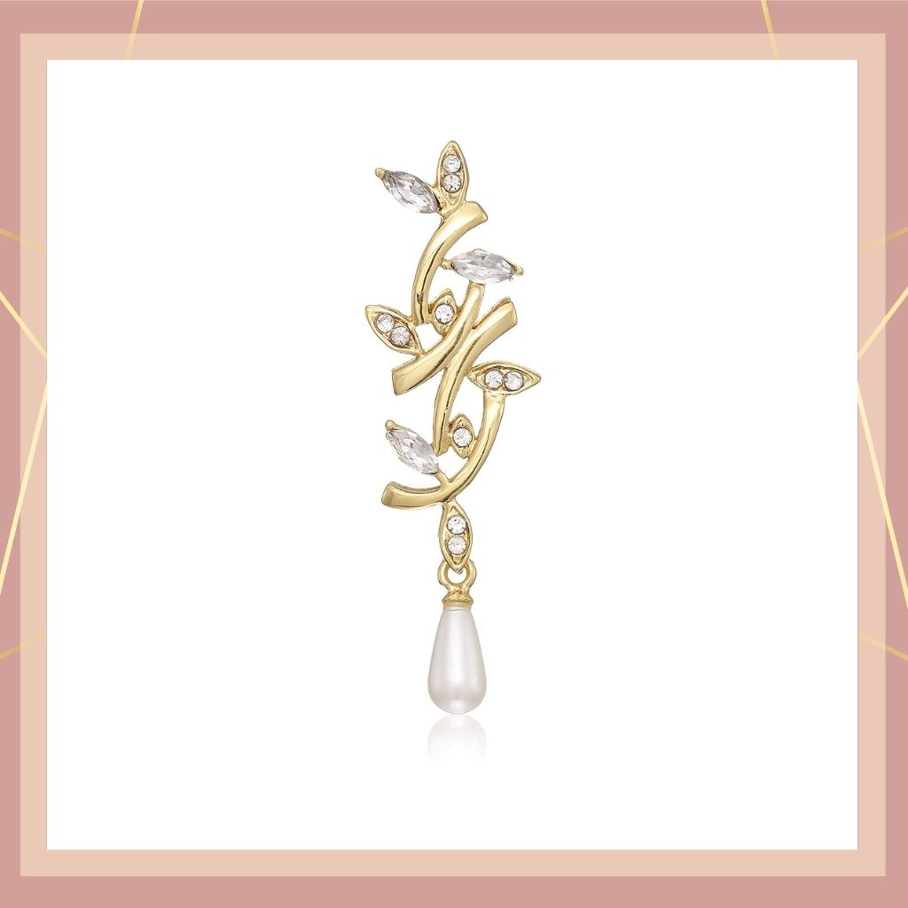 Estele Gold plated pendant with branch design for women