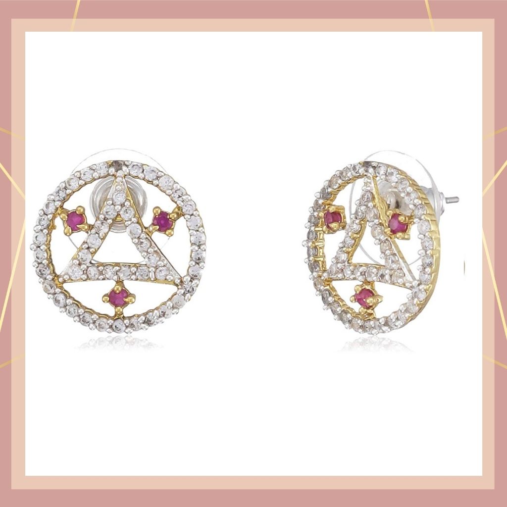 Estele American Diamond Gold Plated Jewellery Necklace for women