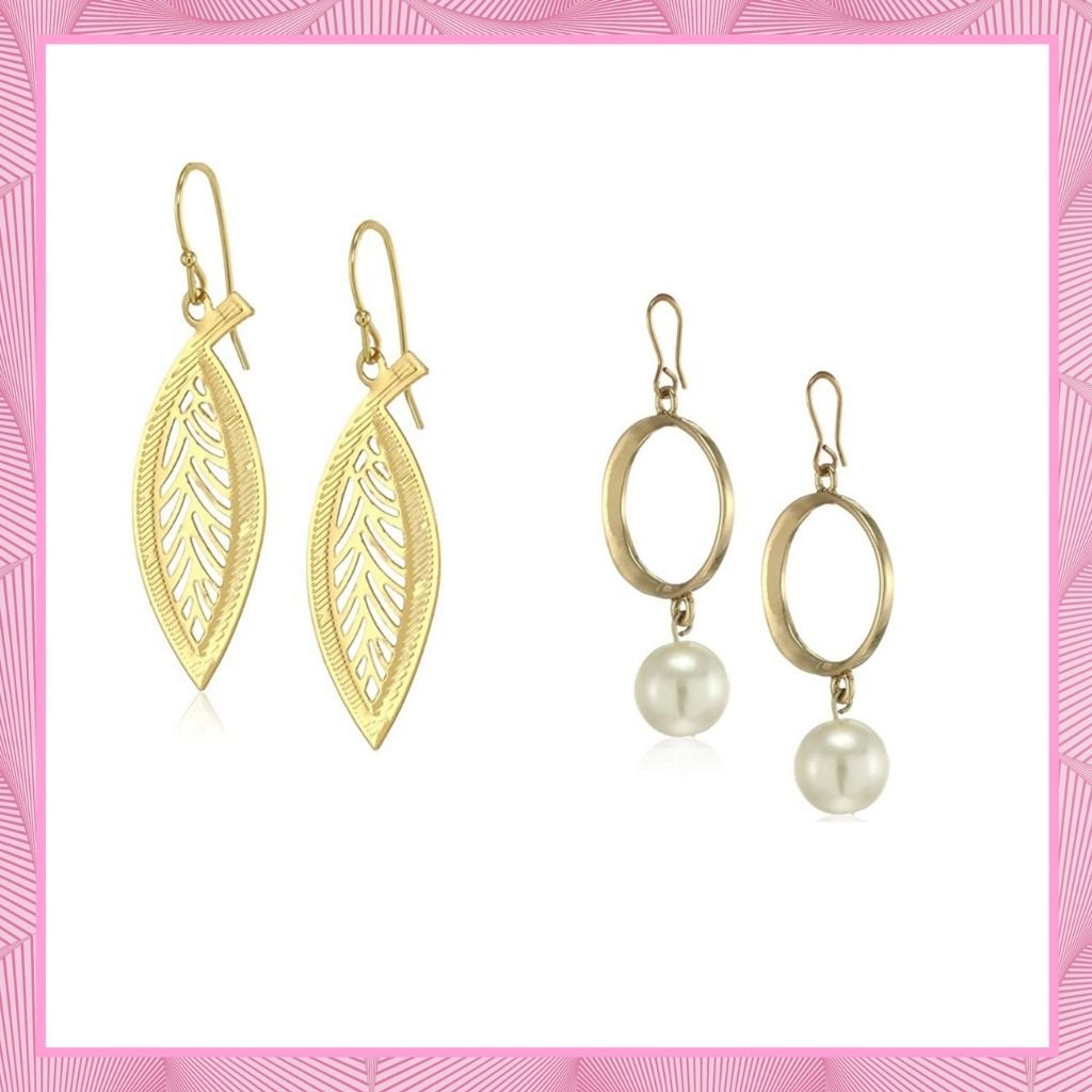 Estele Valentines Day Gift For Girlfriend/Her Gold Tone Plated Earrings For Girls & Women