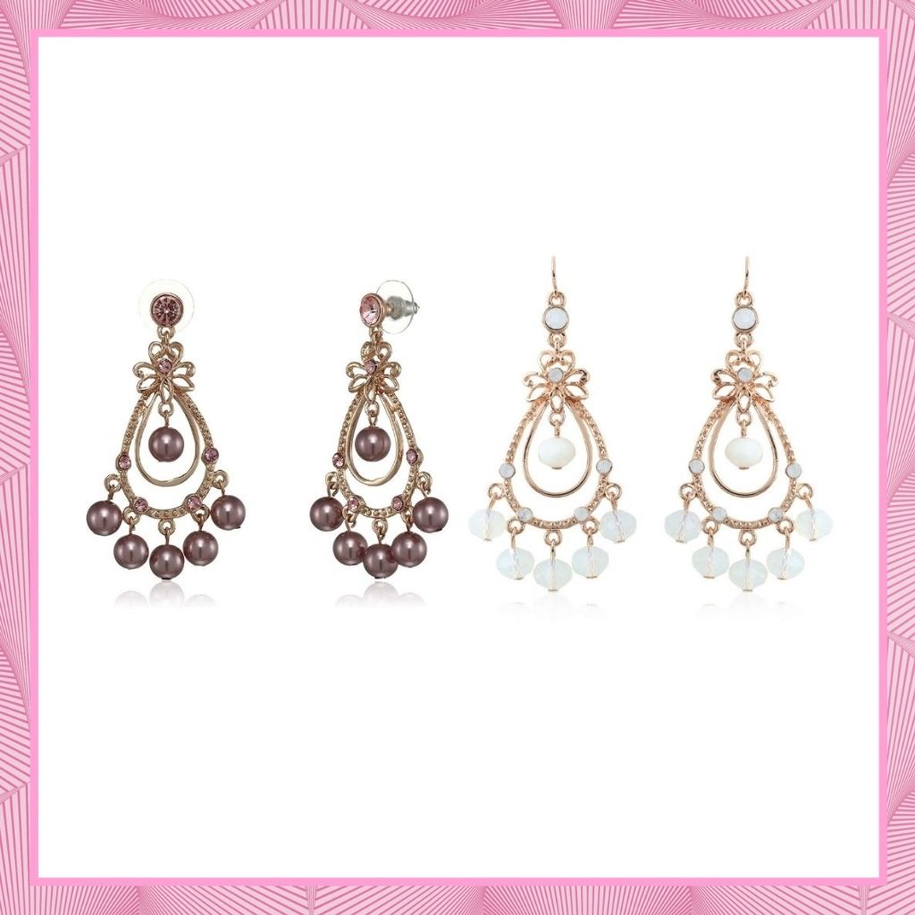 Estele Valentines Day Gift Jewellery Combo Earrings For Girls & Women