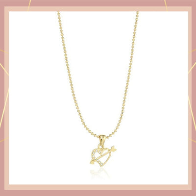 Estele  heart and arrow shaped with American Diamond pendant for women