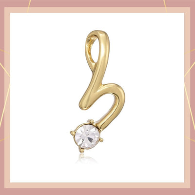 Estele 24 CT gold plated designer solitaire pendant for women