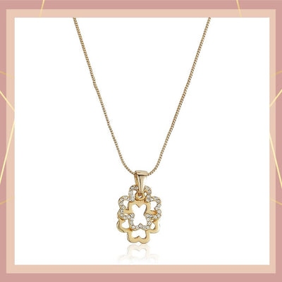 Estele American Diamond Gold Plated Pendant for women