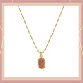 Trendy Gold Plated Candy Pendant with Fancy Orange Austrian Diamond Crystals