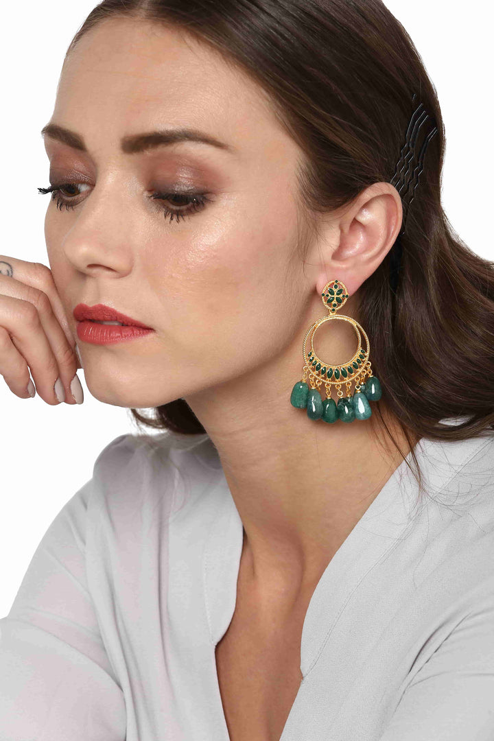 Emerald Bali Earrings
