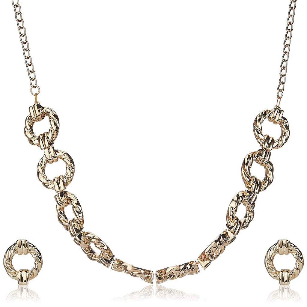 Estele Jewellery Set for Women American Diamond Necklace Set with Earrings for Girls & Women