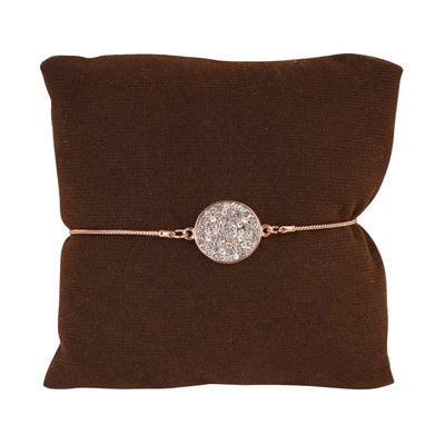 Estele Rose Gold Plated Star Coin Chain Bracelet for women