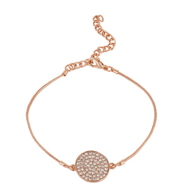 Estele  Rose Gold Plated Star Coin Chain Bracelet for women