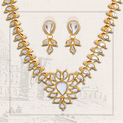 Traditional Gold plated Keri Kundan Necklace